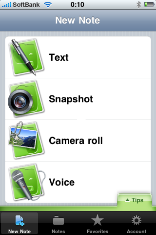 Evernote iPhone