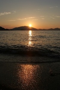 真珠浜の夕陽