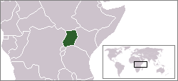 ウガンダの地図