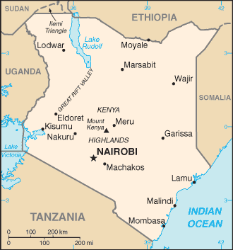 ケニアの詳細地図