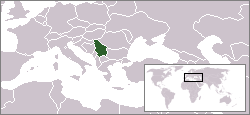 セルビアの位置