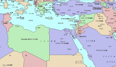 イラク周辺の地図
